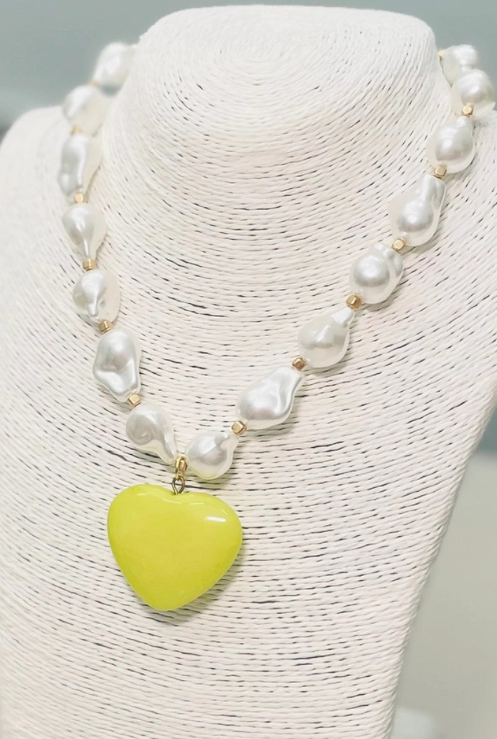 Heart N Pearl Necklace