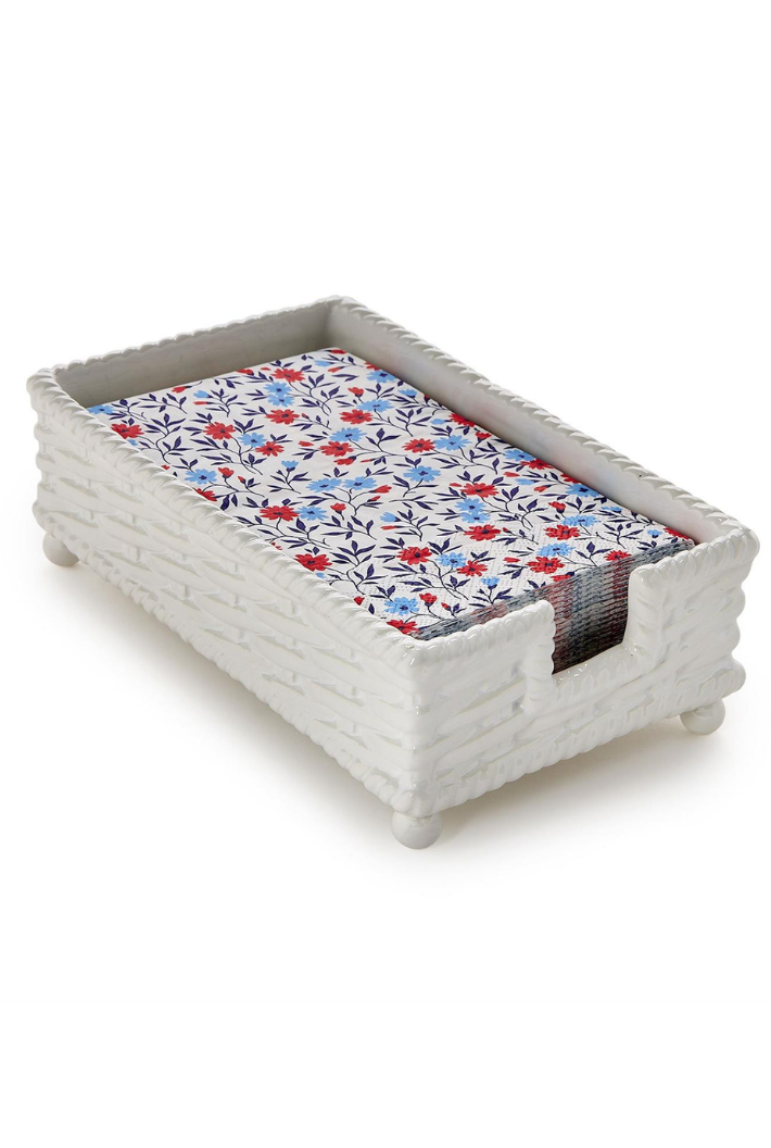Basketweave Guest Towel Holder