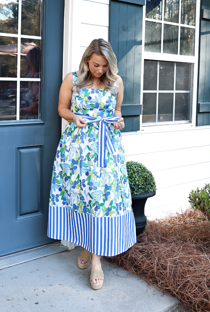 Stripe Bloom Dress