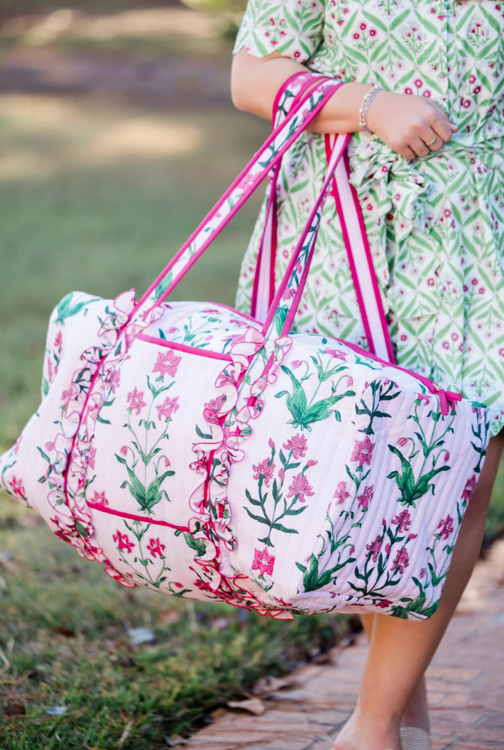 Rose d'Iris Luxe Quilted Duffle