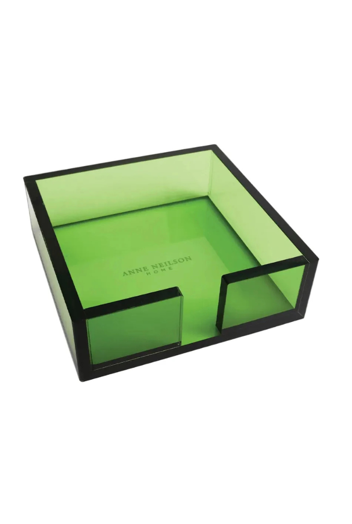 Green Acrylic Cocktail Napkin Tray