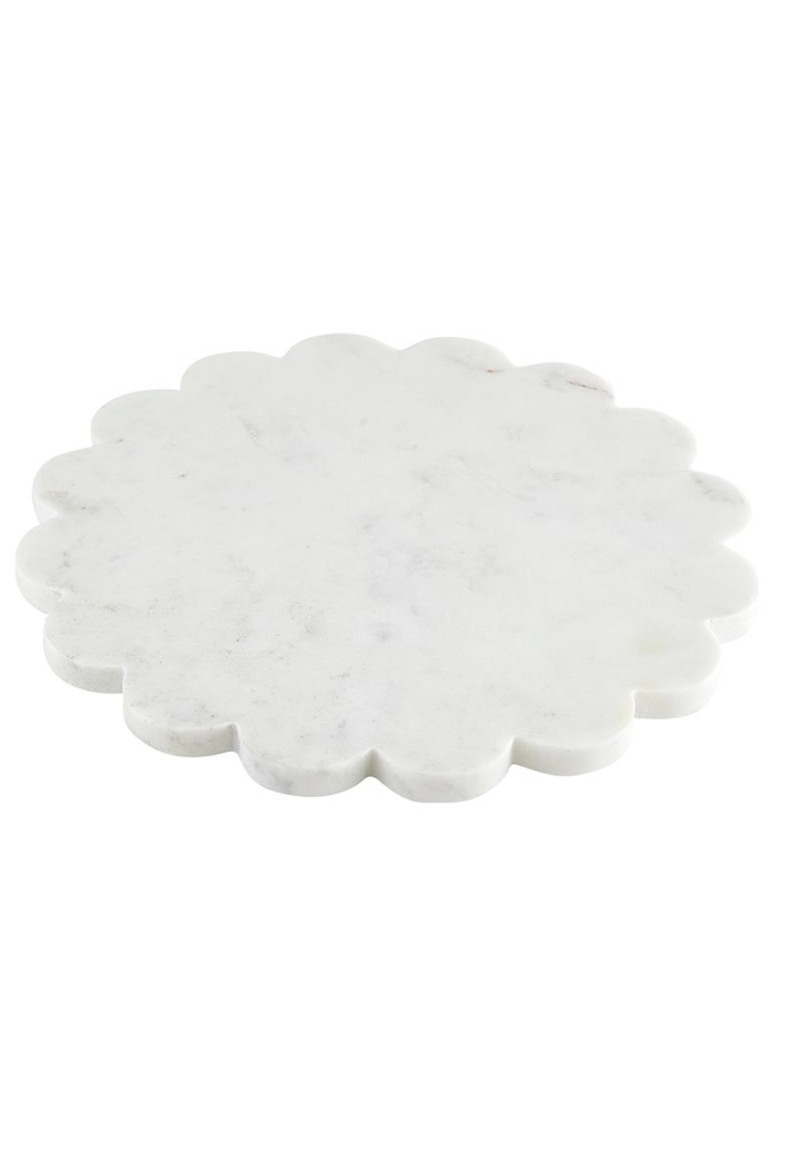 Scalloped Marble Tray
