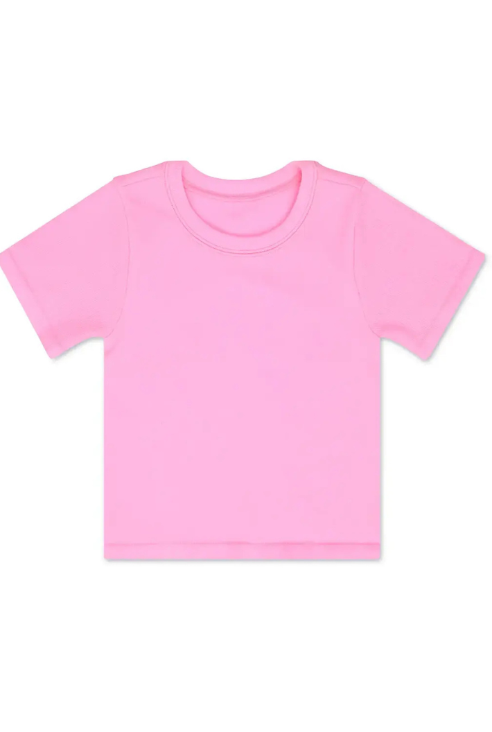 Rose Ribbed Short Sleeve