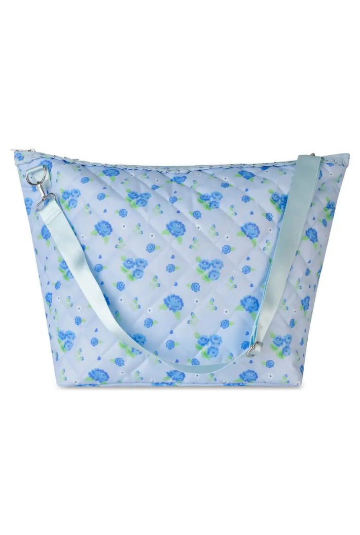 Blue Floral Weekender Bag