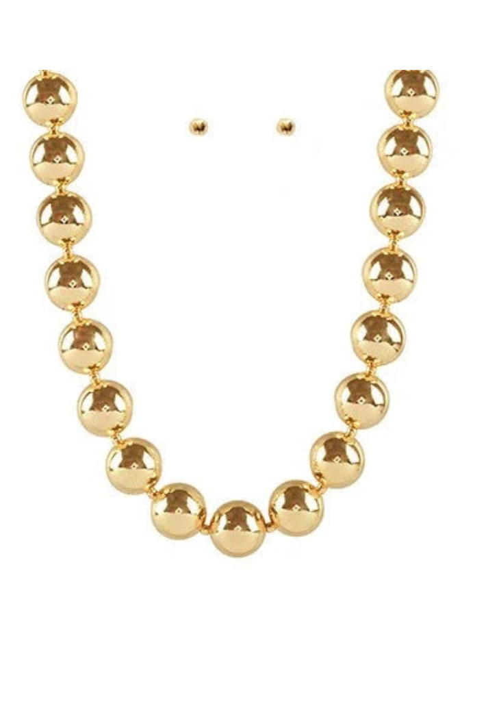 Chunky Ball Necklace Set