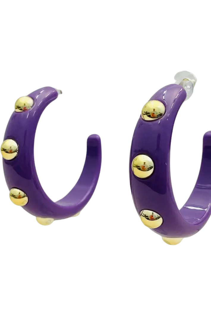 Acrylic Earring ( purple)