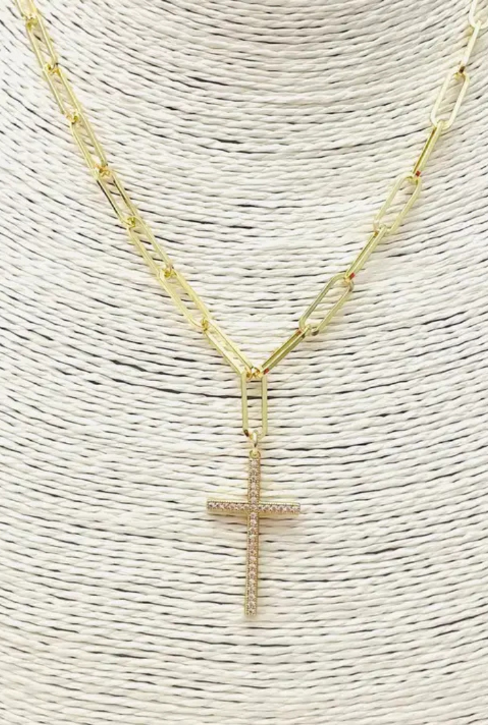 CZ Cross Necklace