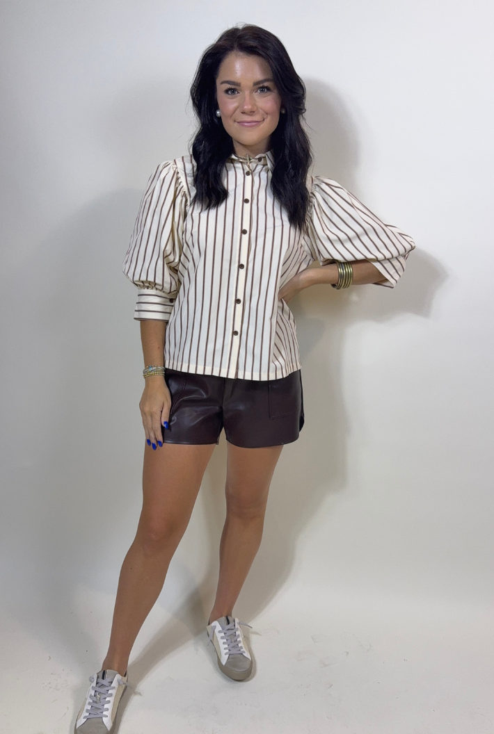 Brown Stripe Shirt