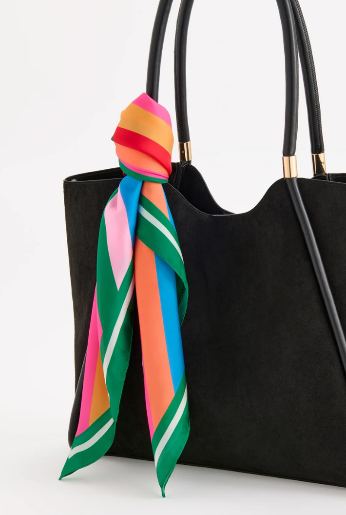 Festive Stripe Square Scarf Multi
