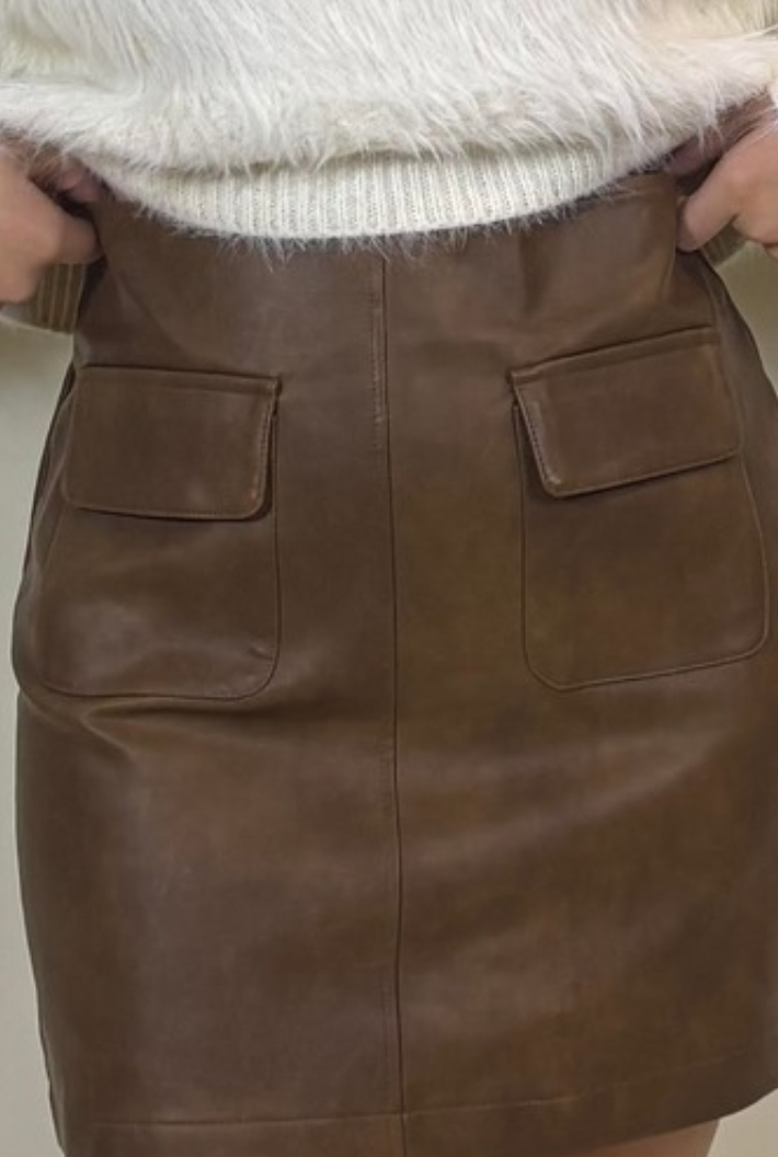Layla Leather Skirt