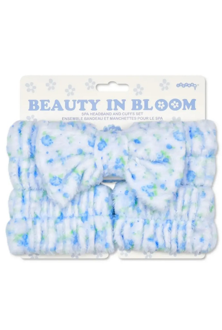 Blue Ditsy Spa Day Set