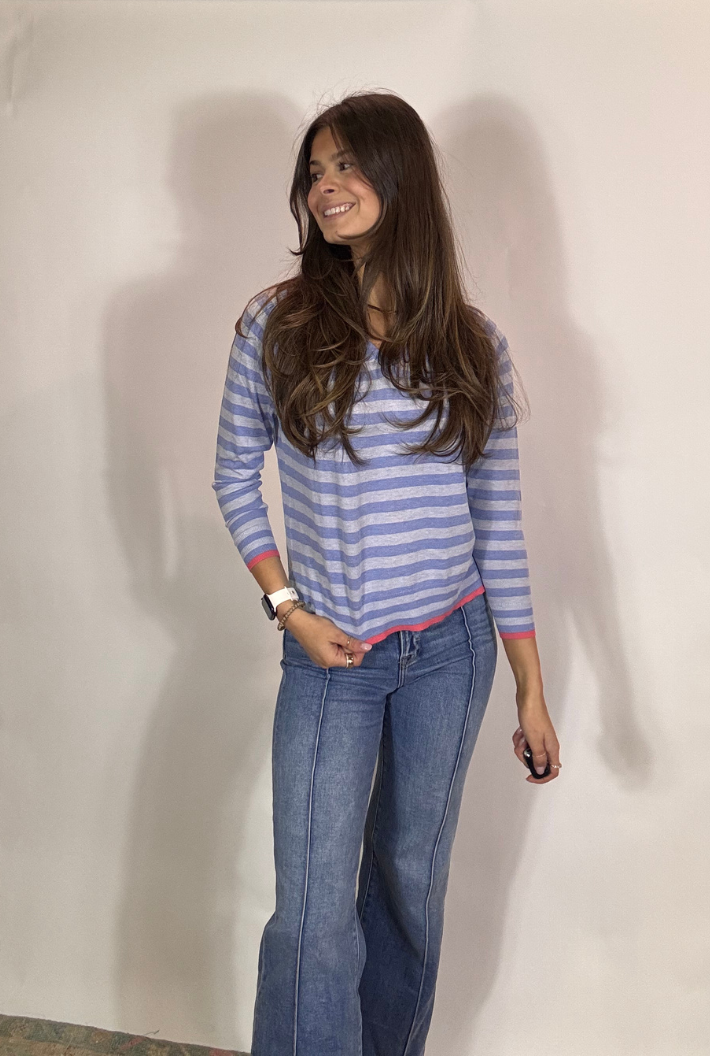 Stripe V Sweater