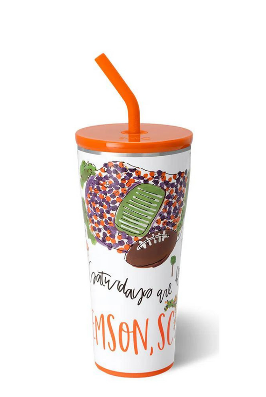 Saturdays in Clemson Straw Tumbler