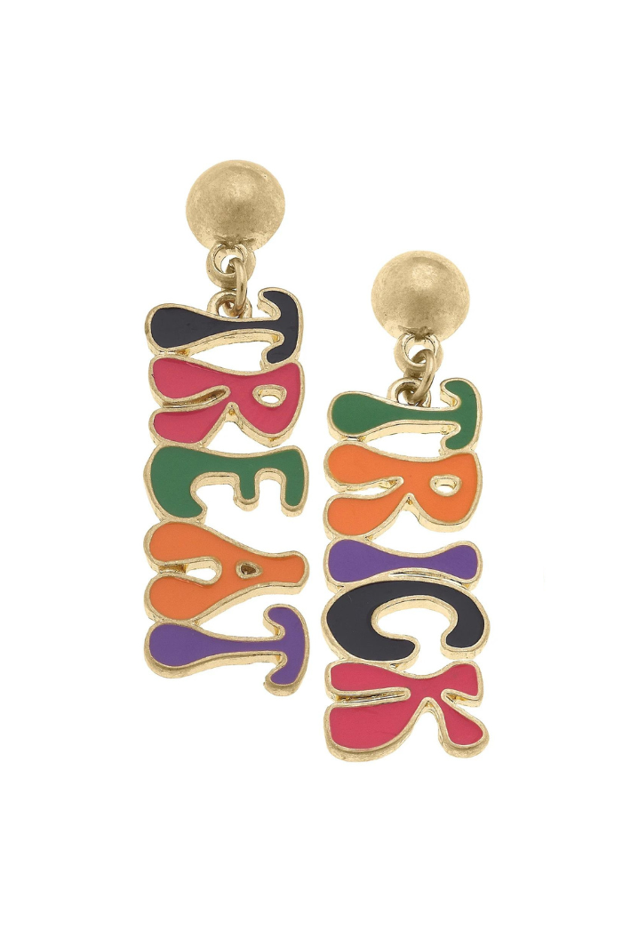 Gold Trick or Treat Earrings