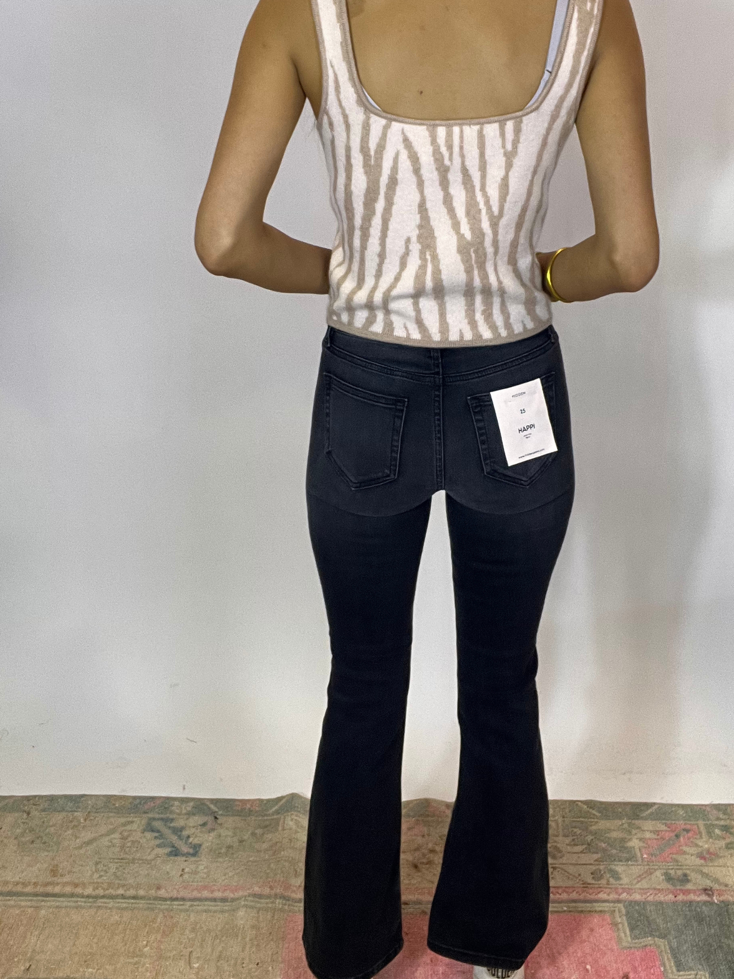 Happi Flare Mid Rise Charcoal