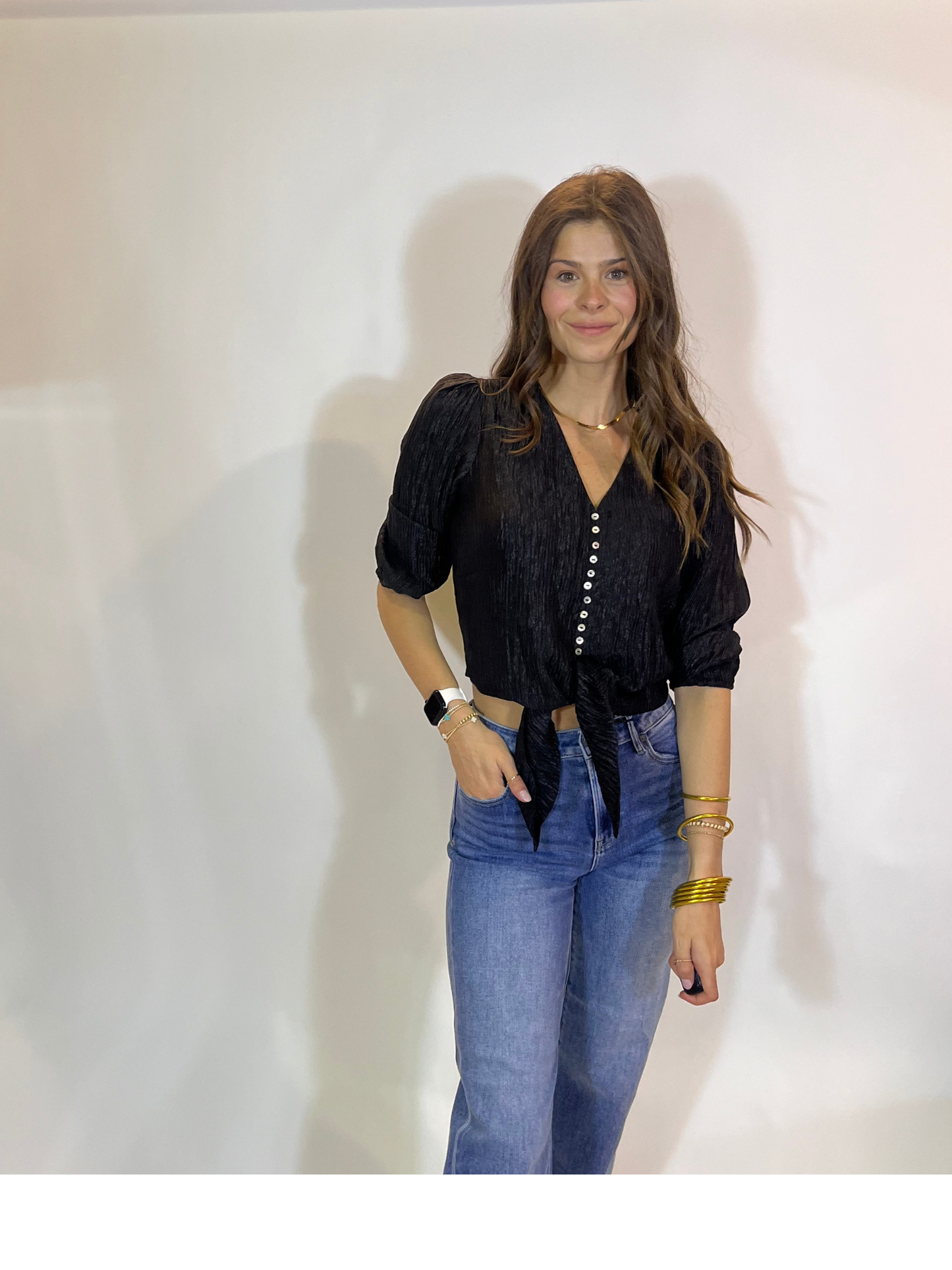 Sparks Fly Top-Black