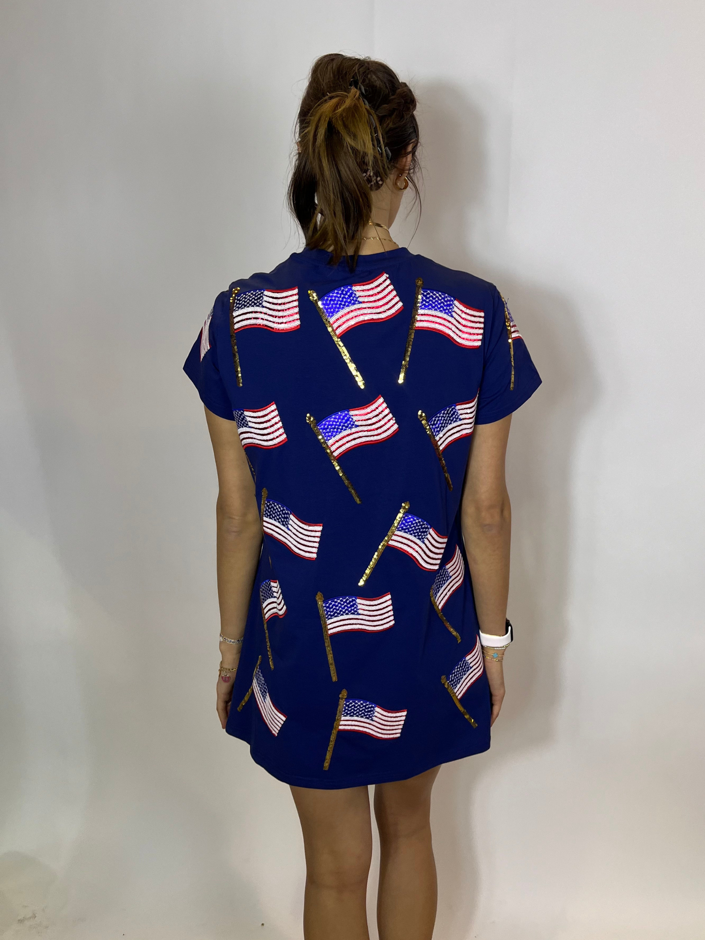 Navy Flag Tee Dress