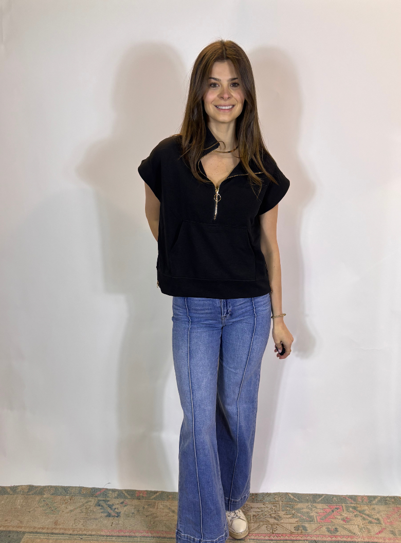 Zipper Action Blouse