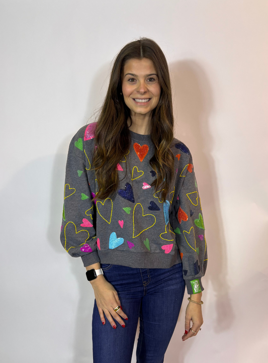 Groovy Hearts Sweater