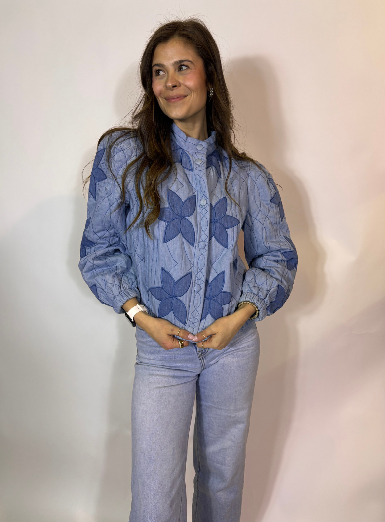 Denim Flower Jacket
