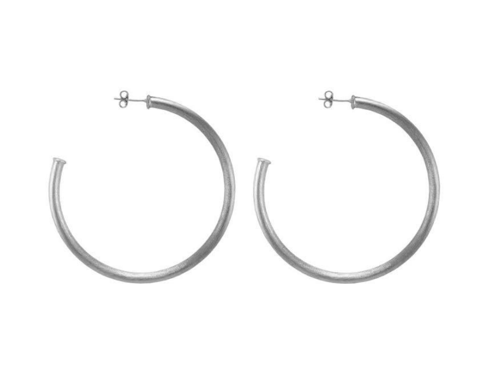 Sheila Fajl Petite Everybody's Favorite Hoop in Brushed Silver