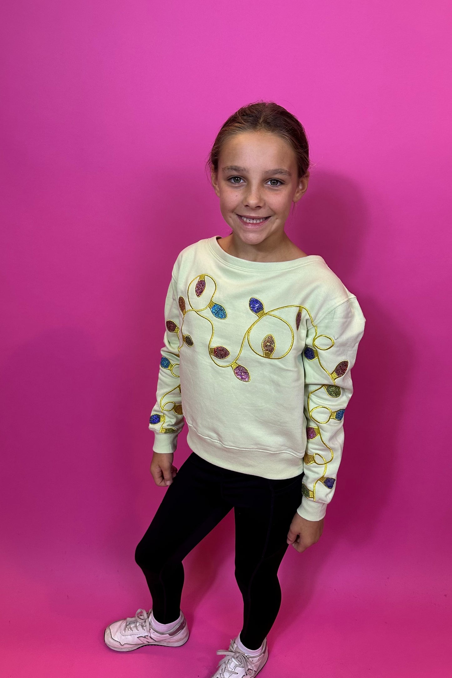 Sequin Christmas Lights Sweatshirt