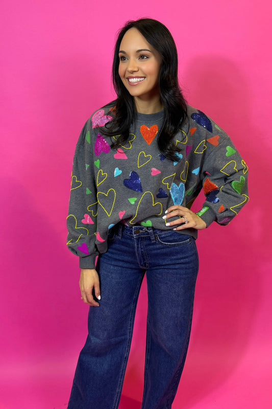 Groovy Hearts Sweater