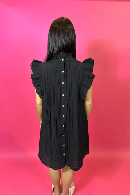 Textured Black dress