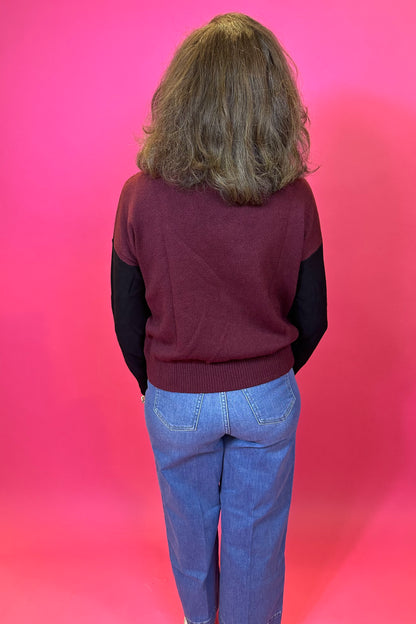 Color Block Trim Sweater
