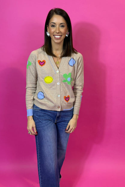 Flowers + Spots Cardigan