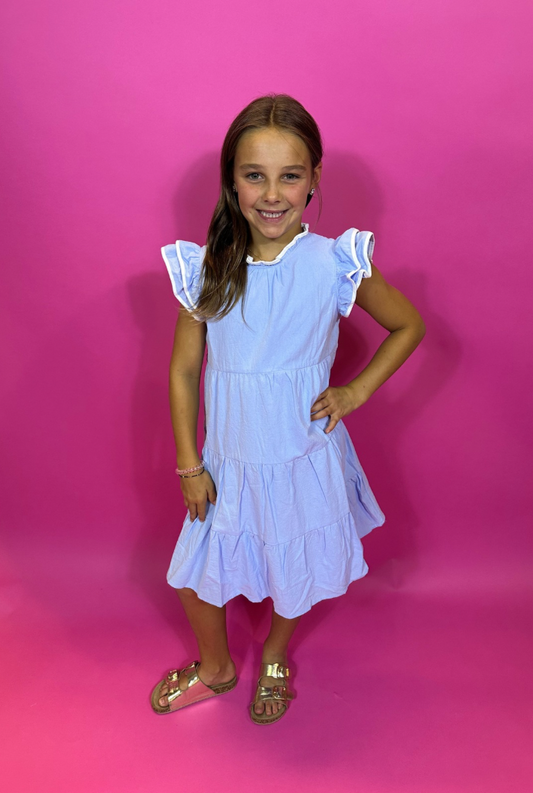 Blue Ruffle Dress