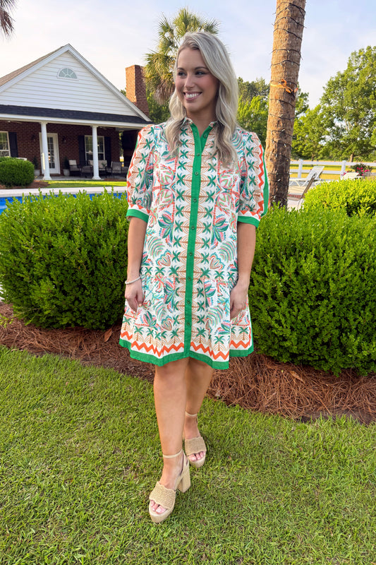 Palm Fiesta Dress