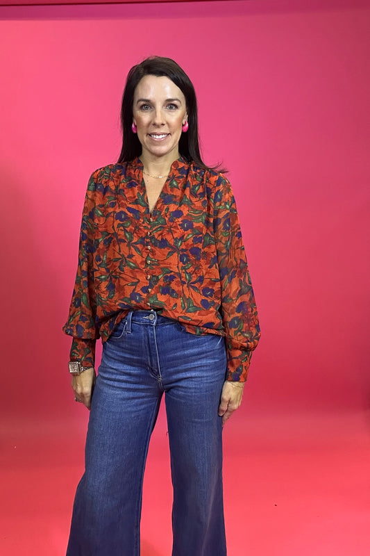 Autumn Button Blouse