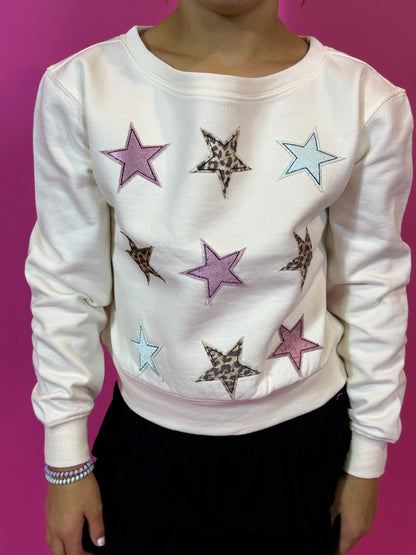 Girls Star Sweatshirt