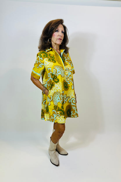 Saffron Scroll Dress
