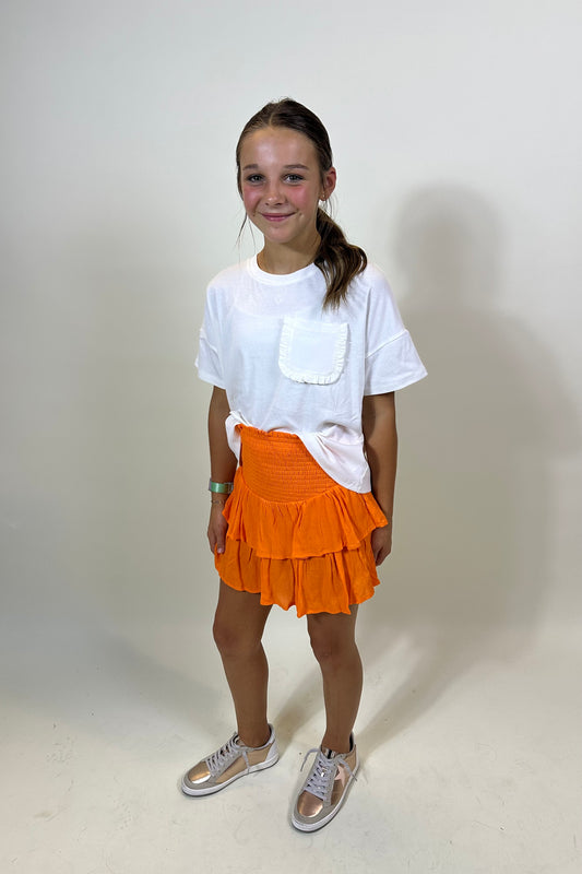 Smocked Tiered Skirt