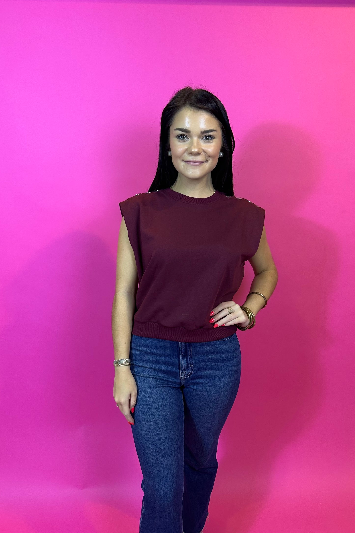 Casual Day Top - Garnet