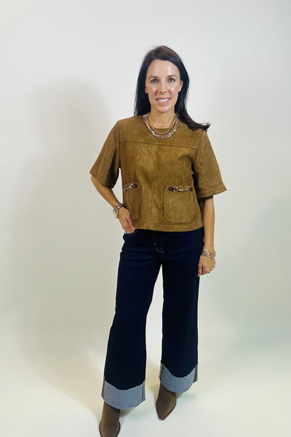 Gracelyn Suede Top