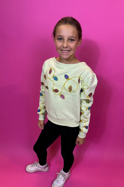 Sequin Christmas Lights Sweatshirt