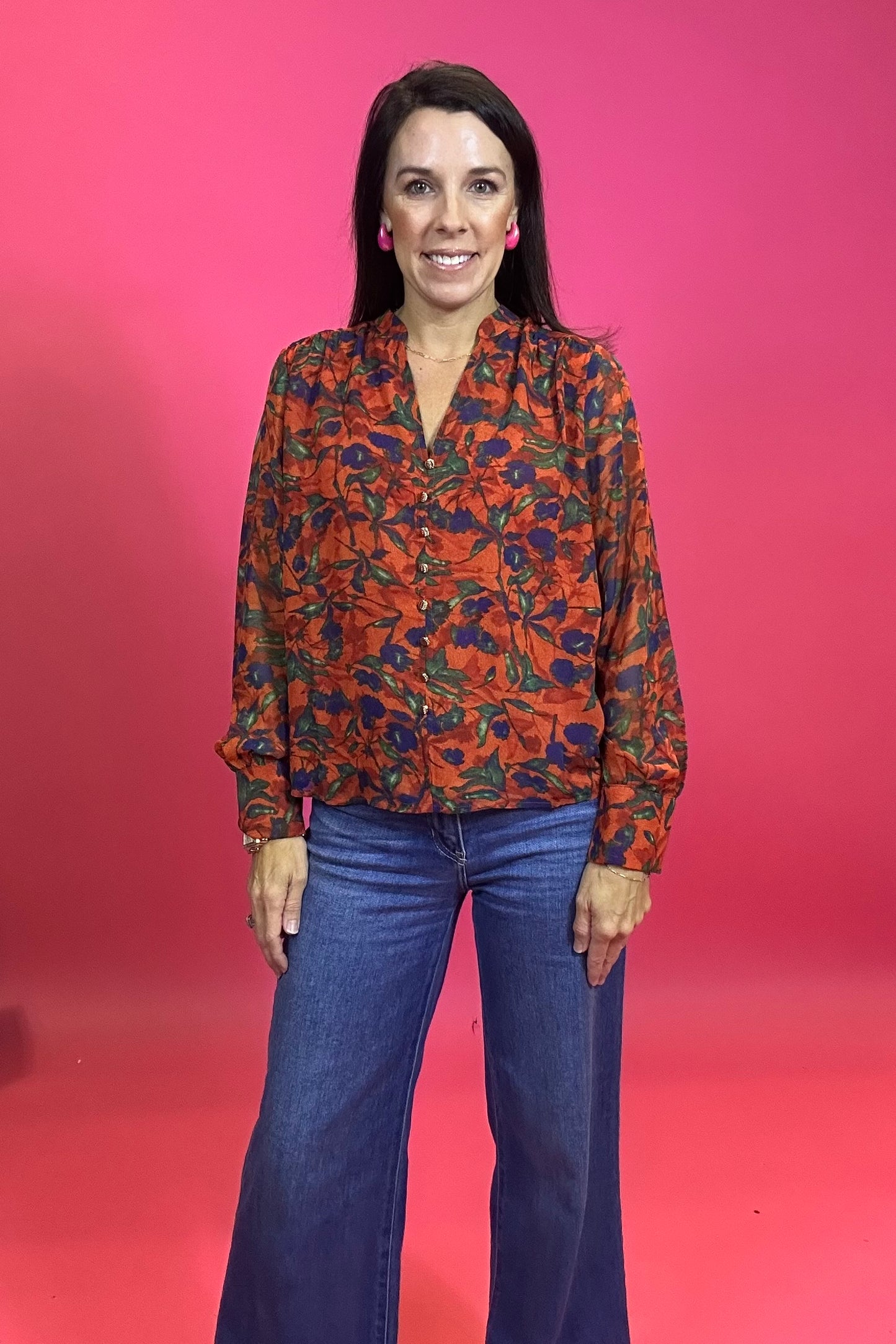 Autumn Button Blouse