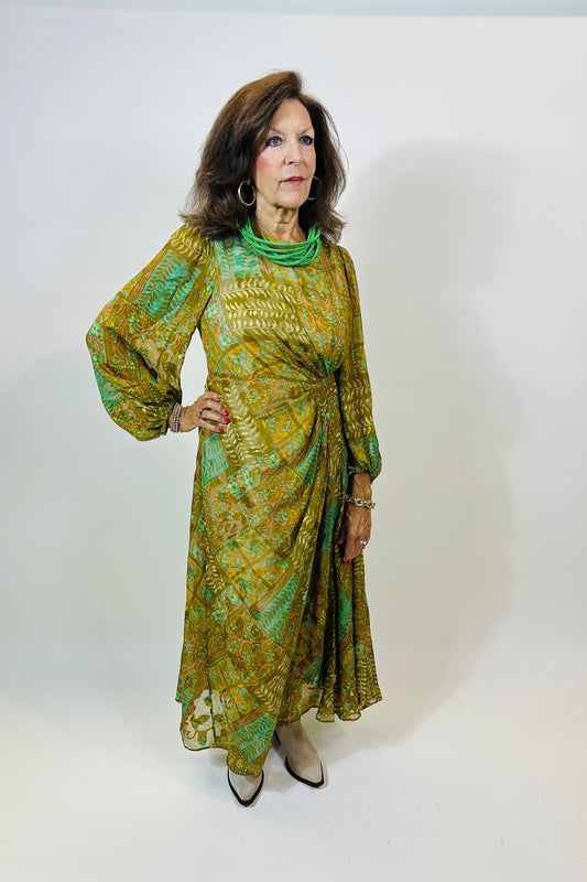 Olive Tapestry Maxi