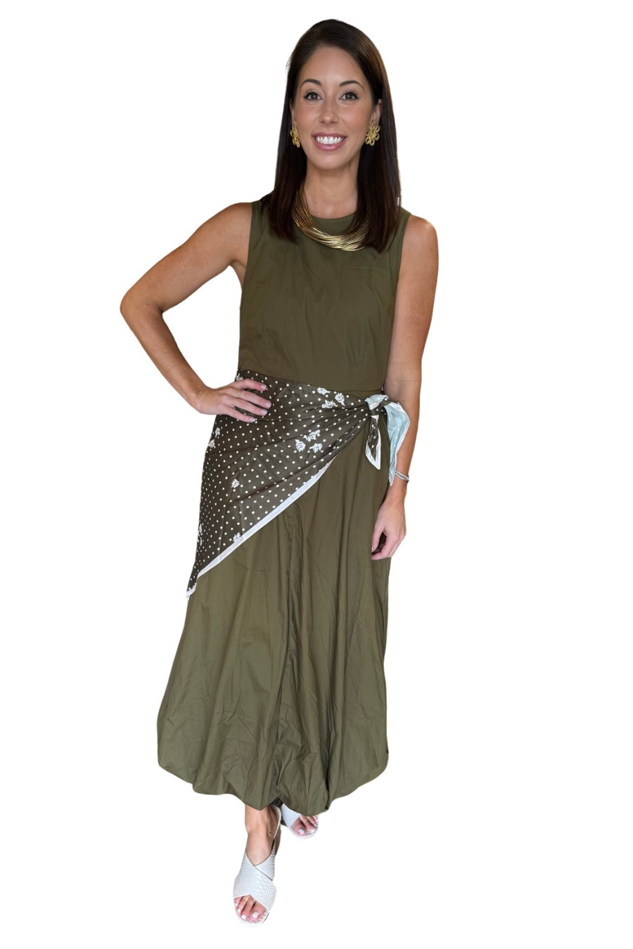 Olive Wrap Dress