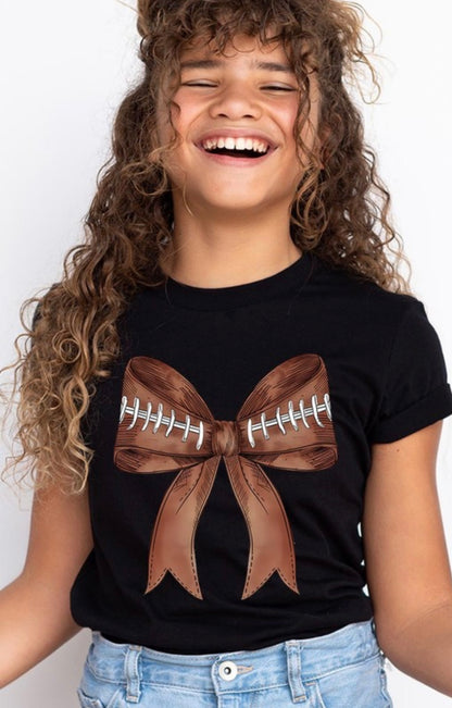 Football Bow t-shirt