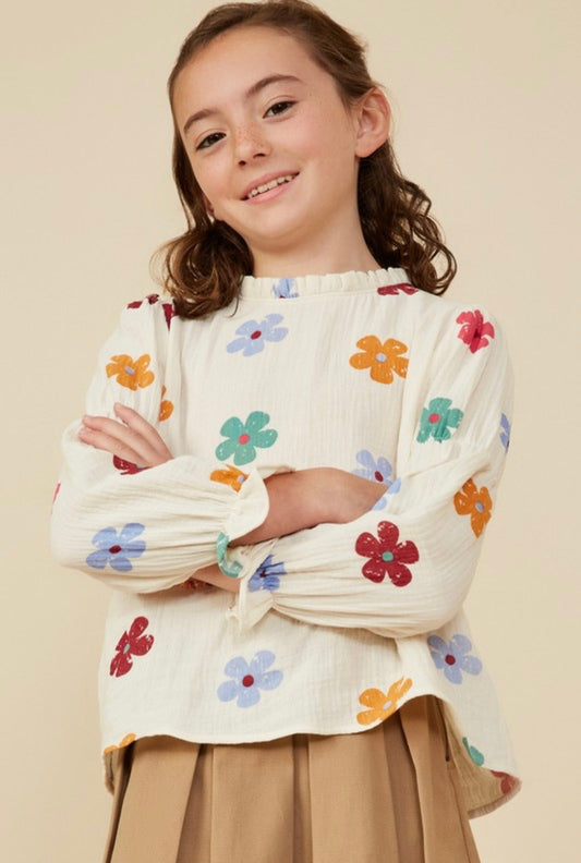 Flower Gauze Top