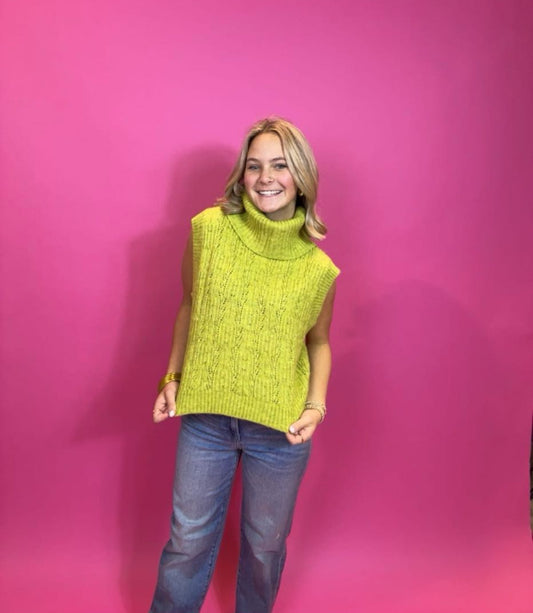 Marlene Top - Retro Lime