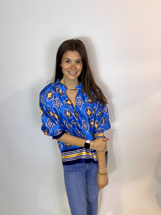 Diamond Border Top