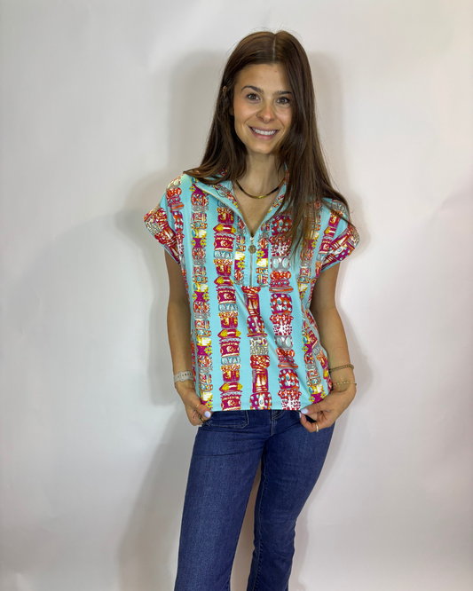 Poppy Pullover - Iconic Iris