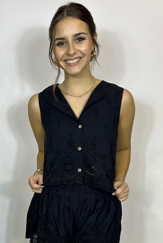Eyelet Eva Tank