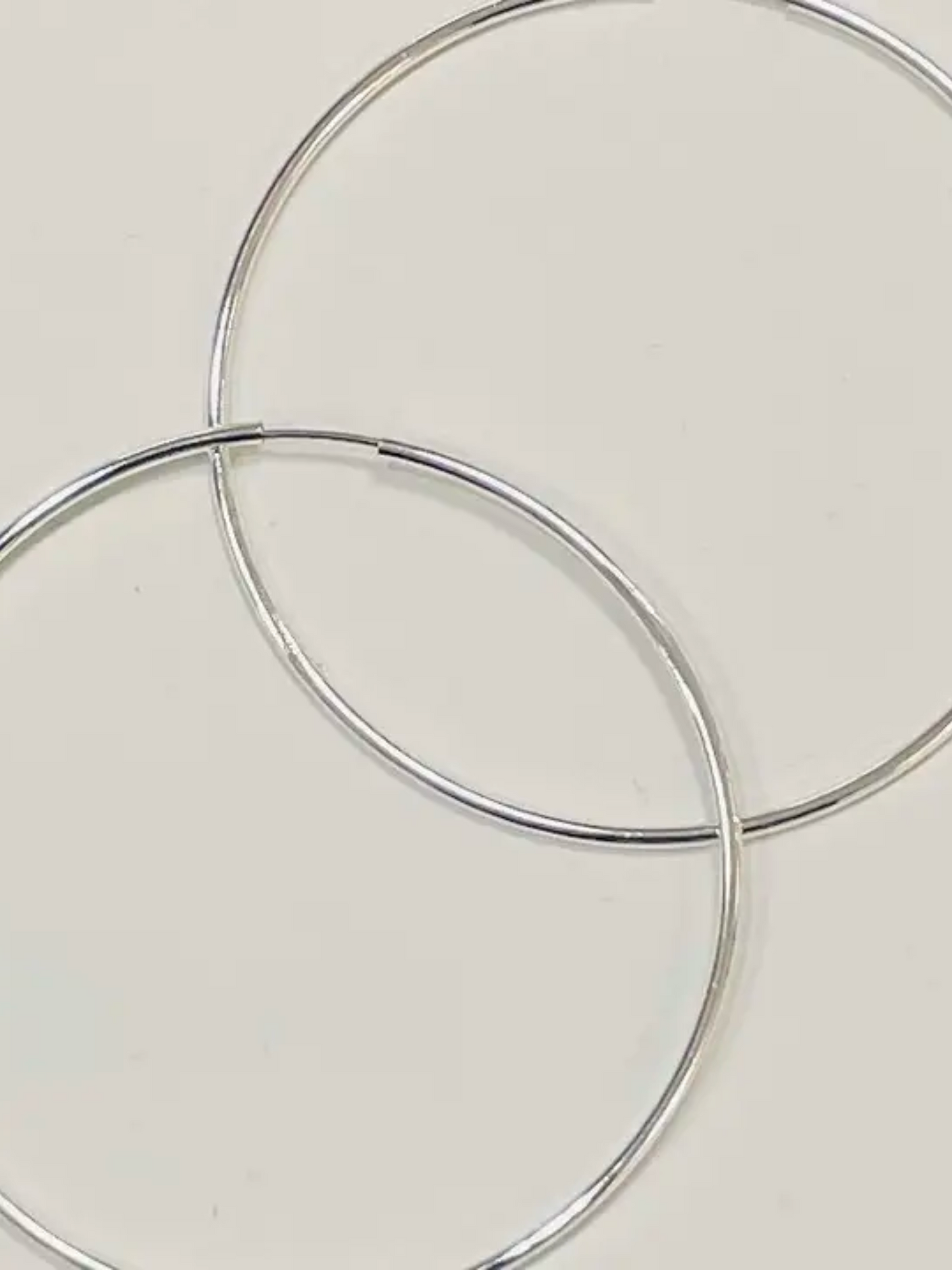 Silver Endless Hollow Hoop