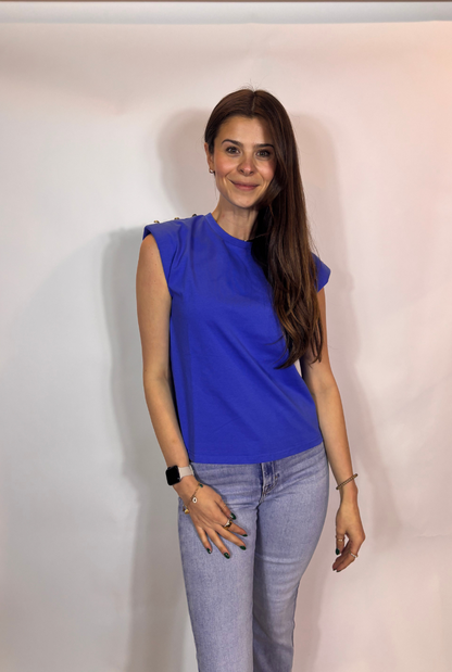 Bougainvillier Cap Sleeve Top